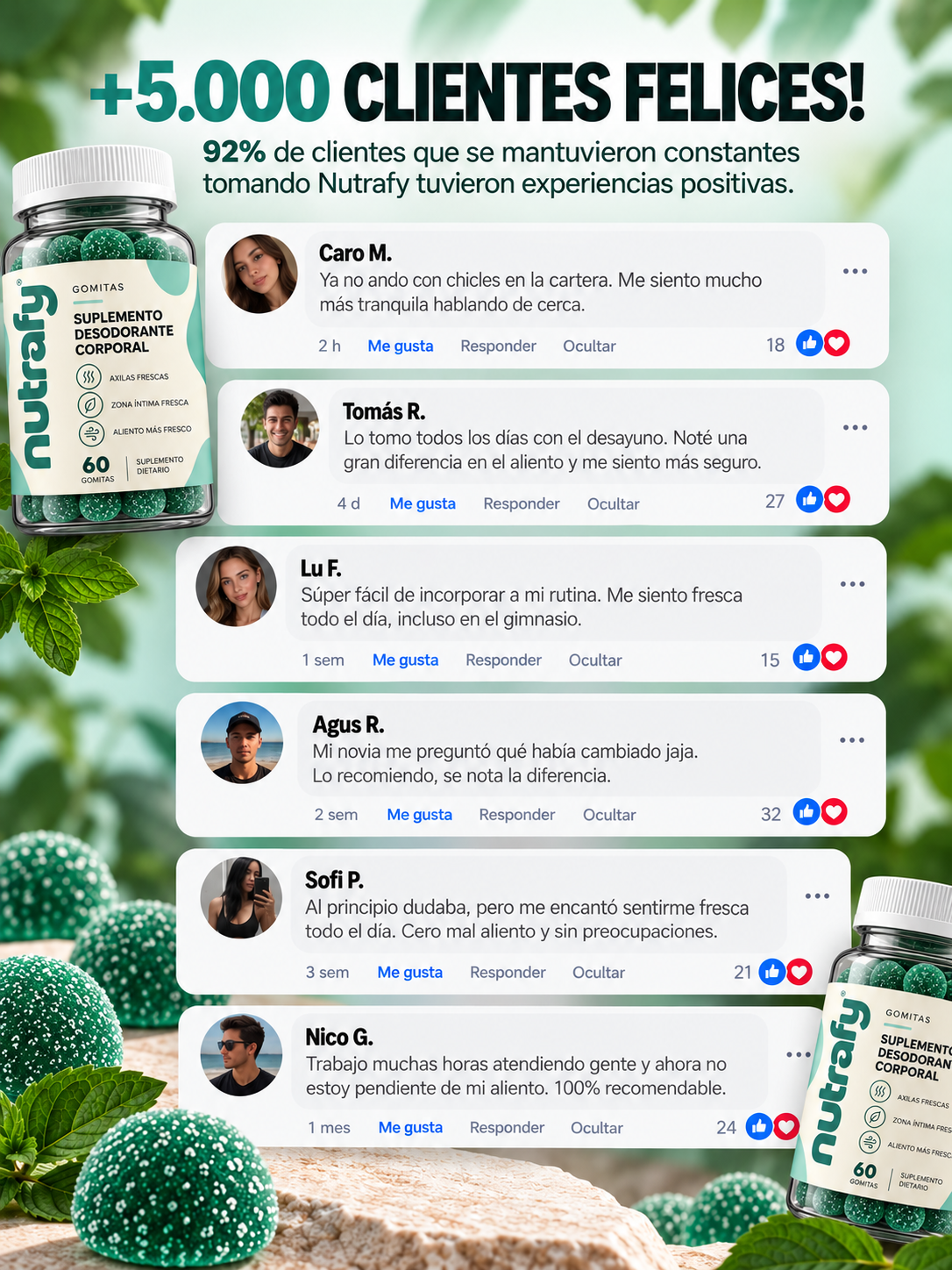 NUTRAFY Desodorante corporal interno